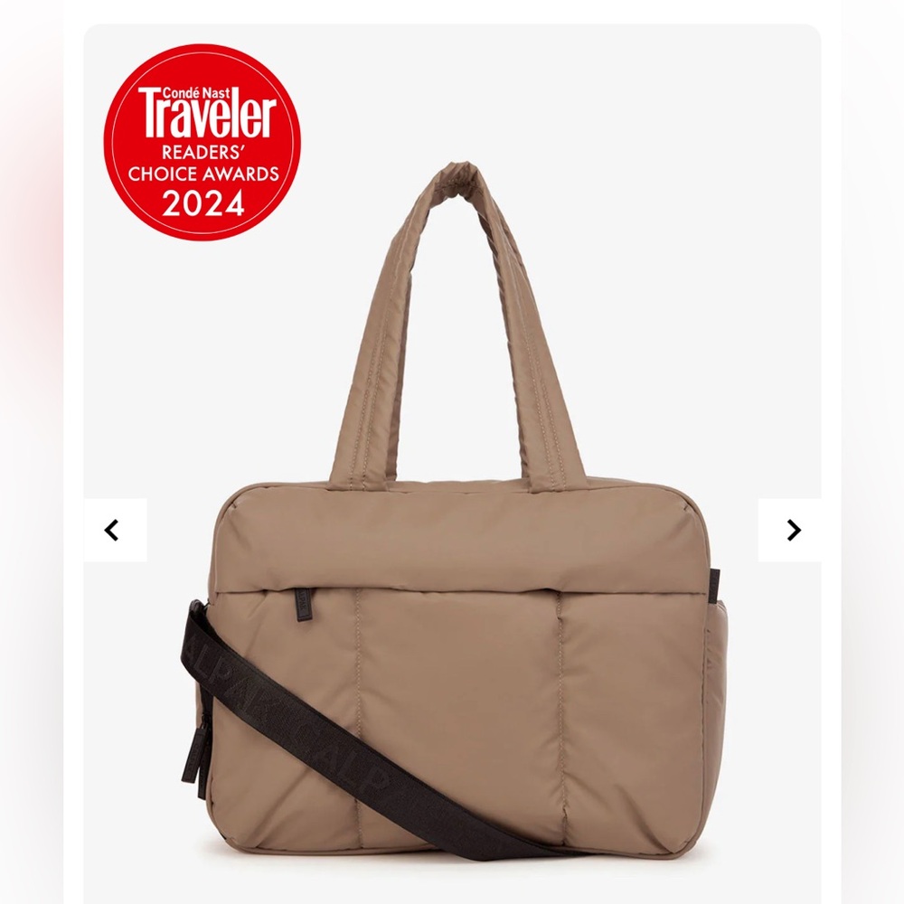 NWT Calpak Brown Puffer Tote Bag
